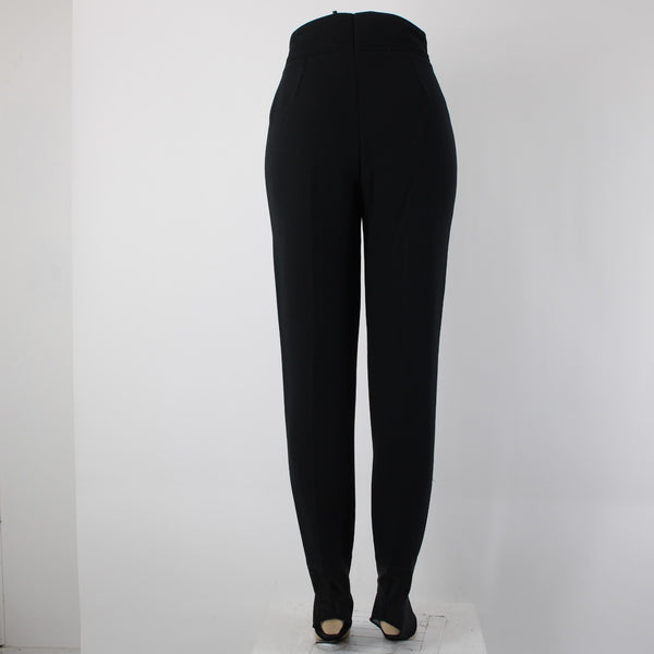 Bogner Sz 8 Long x 28 Black Pocket Nylon Lycra Wool Elastane Ski  Pant