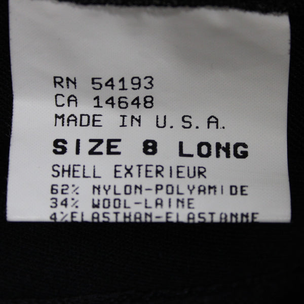 Bogner Sz 8 Long x 28 Black Pocket Nylon Lycra Wool Elastane Ski  Pant