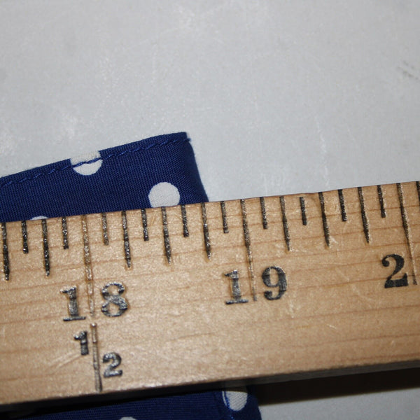 Lauren Jeans Sz 18W x 21.5 Royal Blue White Polka Dot Pocketed Cotton Capri Pant