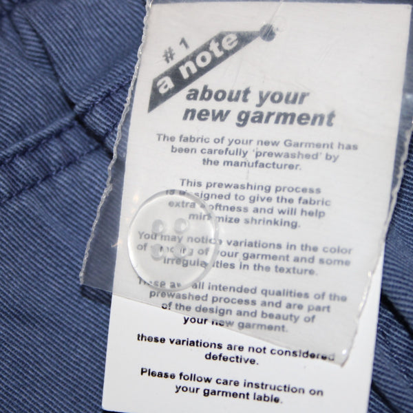 Woman Within NEW Sz 12W Blue Cargo Patch Pockets Elastic Waist 100% Cotton Pants