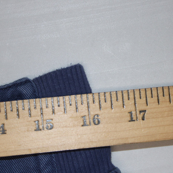 Woman Within NEW Sz 12W Blue Cargo Patch Pockets Elastic Waist 100% Cotton Pants