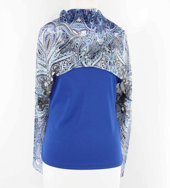 INC NEW $60 Blue Multi Sheer Rhinestones Lined 100% Nylon 100% Polyester Top