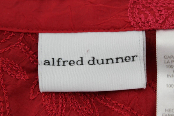 Alfred Dunner Sz 14 Magenta Pink Embroidered Texture 100% Polyester Top