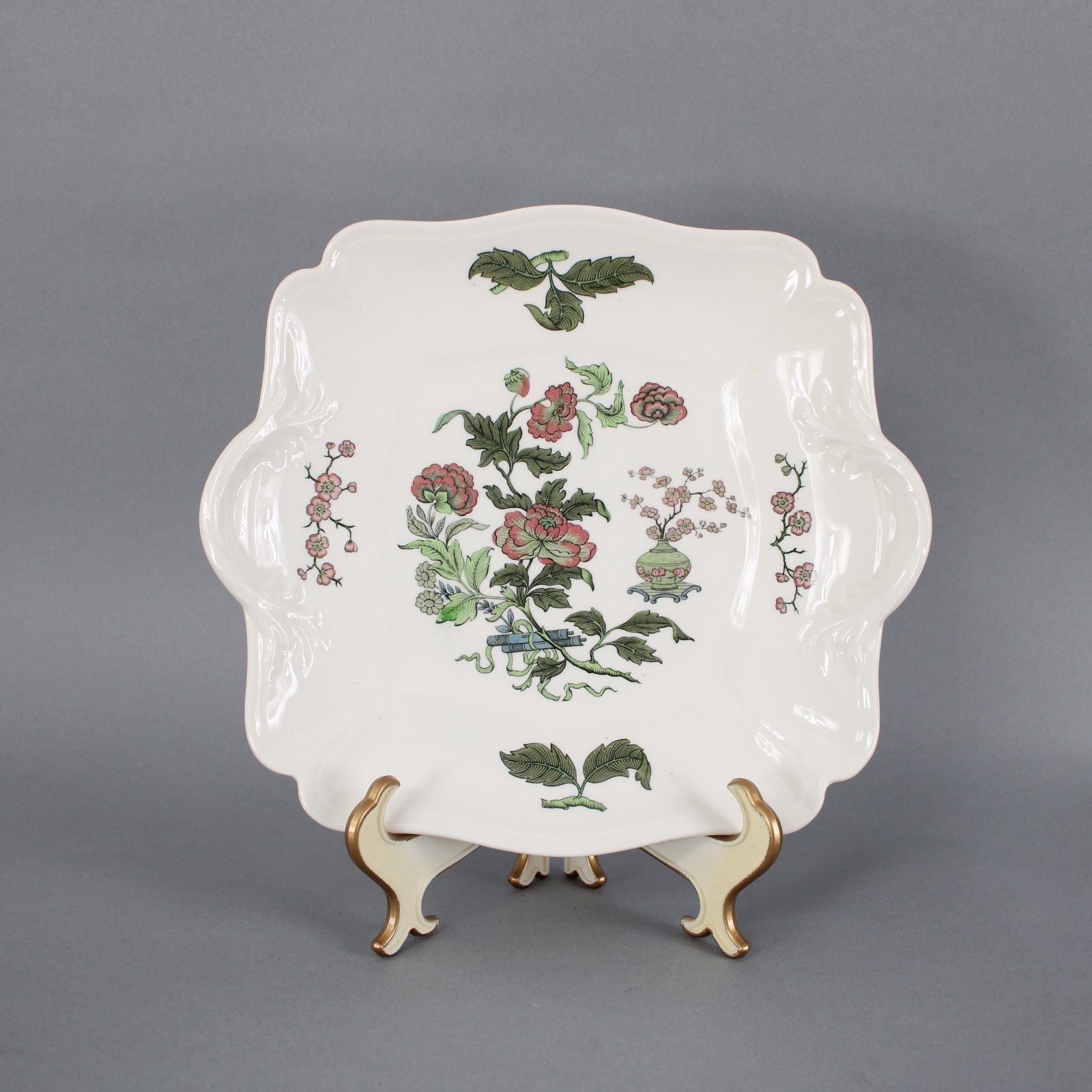 Mandarin 10" Plate Wedgwood Barlaston White Multi Floral Queens Shape 10" Plate