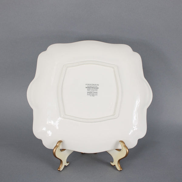 Mandarin 10" Plate Wedgwood Barlaston White Multi Floral Queens Shape 10" Plate