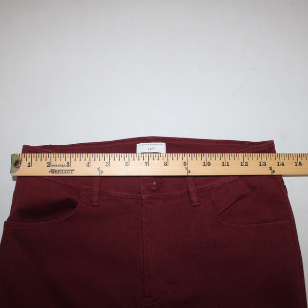 Christian Siriano J Jill Pant NEW $89 Merlot Sz 2 x 26 Burgundy Red Cotton Pant