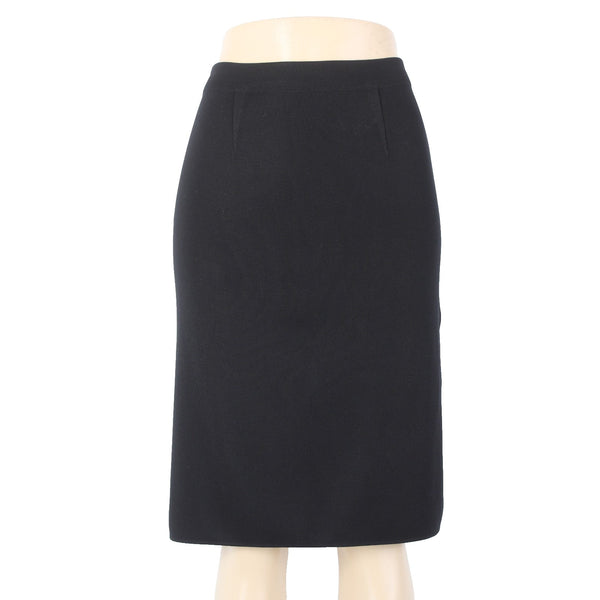 Misook Skirt Sz M Black Elastic Waist Knee Length No Fabric Skirt