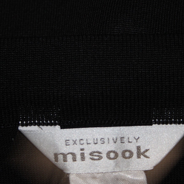 Misook Skirt Sz M Black Elastic Waist Knee Length No Fabric Skirt