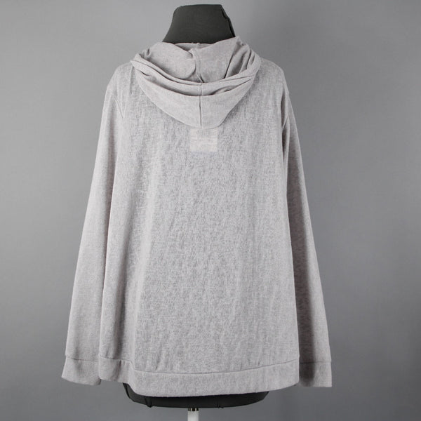 Weather Proof NEW Sz L Silver Sconce Hooded Pocket 100% Polyester Sweater
