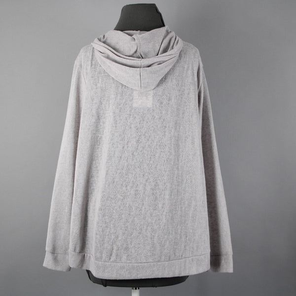 Weather Proof NEW Sz L Silver Sconce Hooded Pocket 100% Polyester Sweater