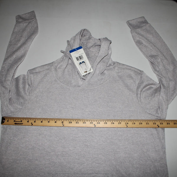 Weather Proof NEW Sz L Silver Sconce Hooded Pocket 100% Polyester Sweater