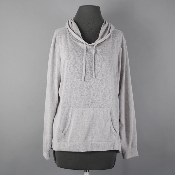 Weather Proof NEW Sz L Silver Sconce Hooded Pocket 100% Polyester Sweater