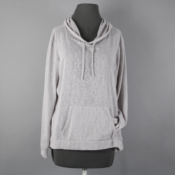 Weather Proof NEW Sz L Silver Sconce Hooded Pocket 100% Polyester Sweater