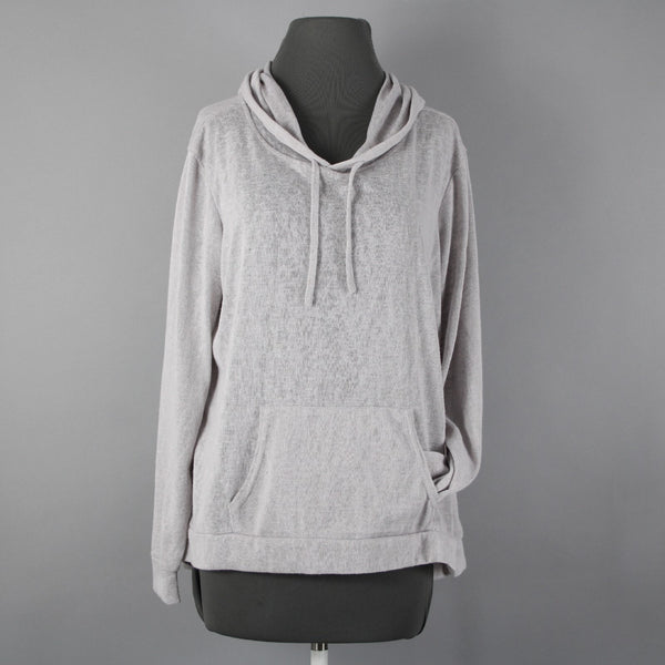 Weather Proof NEW Sz L Silver Sconce Hooded Pocket 100% Polyester Sweater