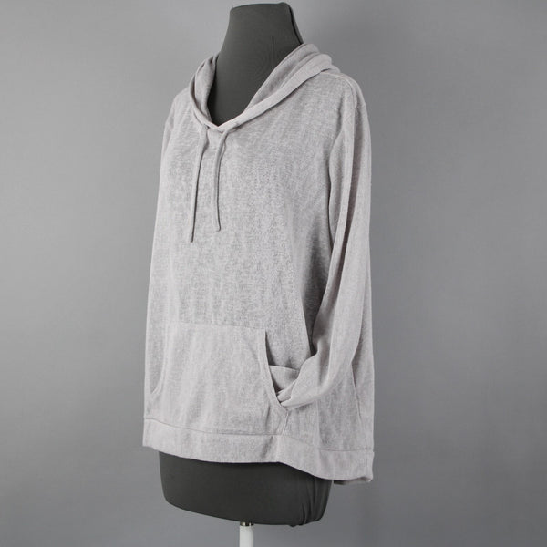Weather Proof NEW Sz L Silver Sconce Hooded Pocket 100% Polyester Sweater