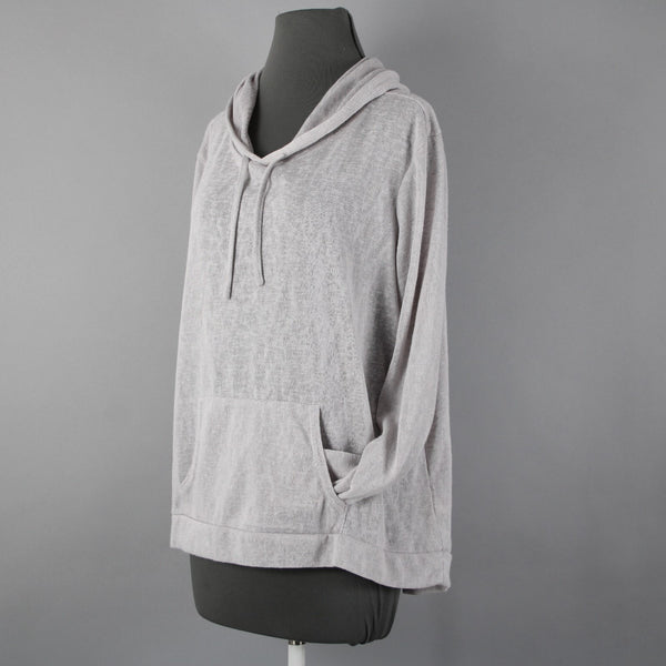 Weather Proof NEW Sz L Silver Sconce Hooded Pocket 100% Polyester Sweater