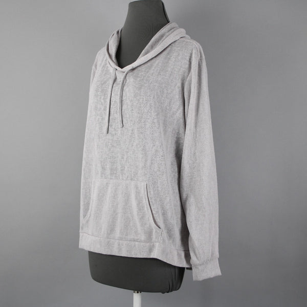 Weather Proof NEW Sz L Silver Sconce Hooded Pocket 100% Polyester Sweater