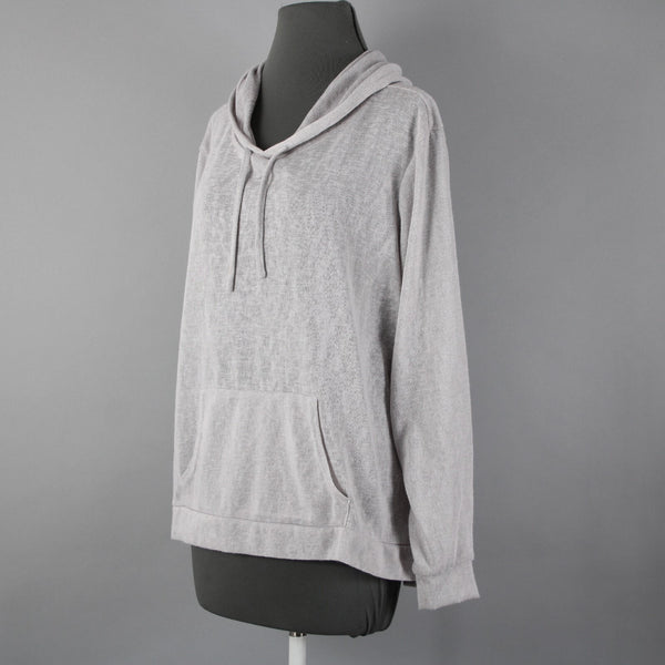 Weather Proof NEW Sz L Silver Sconce Hooded Pocket 100% Polyester Sweater