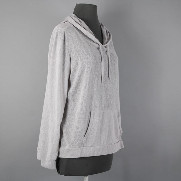 Weather Proof NEW Sz L Silver Sconce Hooded Pocket 100% Polyester Sweater