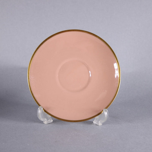 Flint Ridge Porcelain Teacup With Saucer Peach Gold Porcelain Teacup With Saucer