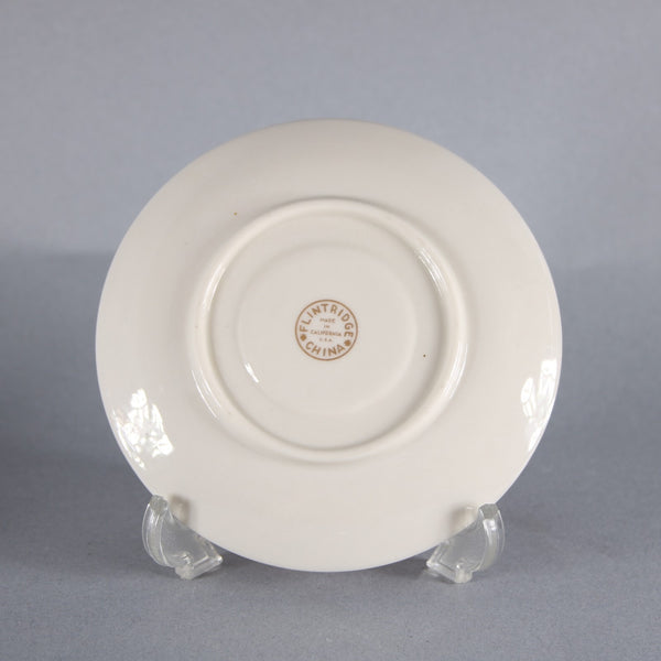 Flint Ridge Porcelain Teacup With Saucer Peach Gold Porcelain Teacup With Saucer