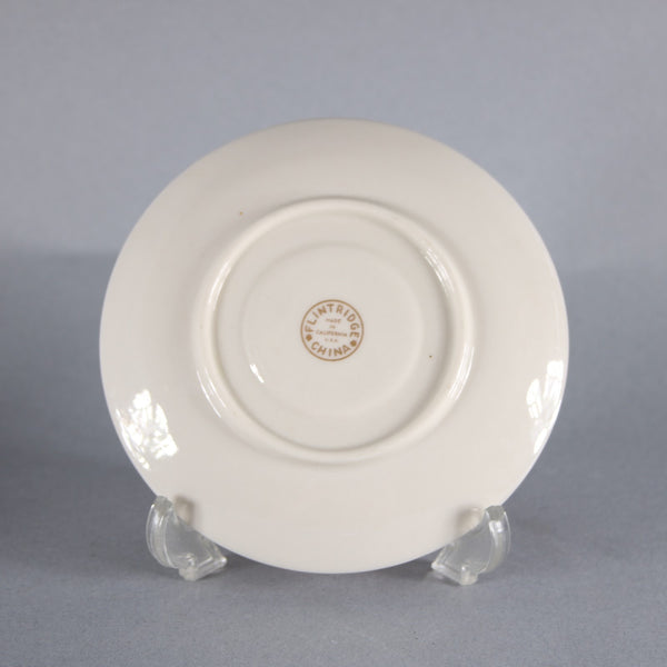 Flint Ridge Porcelain Teacup With Saucer Peach Gold Porcelain Teacup With Saucer