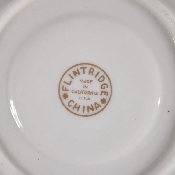 Flint Ridge Porcelain Teacup With Saucer Peach Gold Porcelain Teacup With Saucer