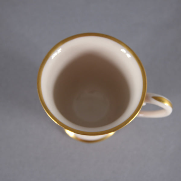 Flint Ridge Porcelain Teacup With Saucer Peach Gold Porcelain Teacup With Saucer