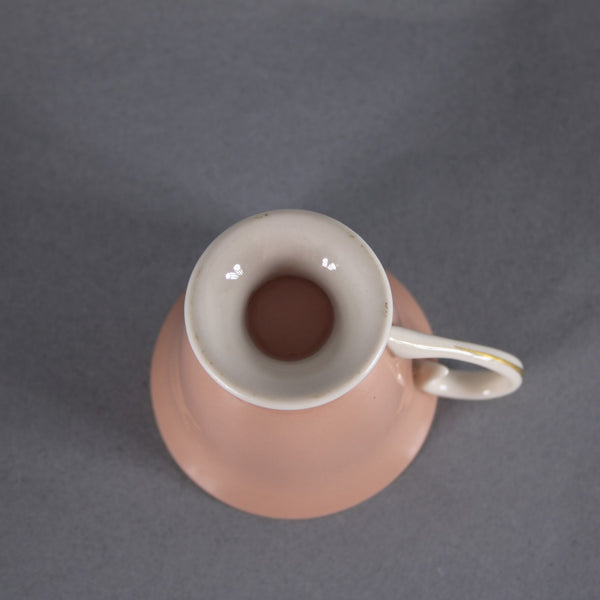 Flint Ridge Porcelain Teacup With Saucer Peach Gold Porcelain Teacup With Saucer