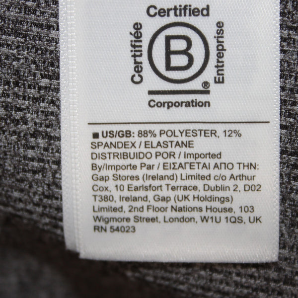 Athleta AW Top NEW $69 Sz L Gray White Buttons V Neck Poly Spandex AW Top