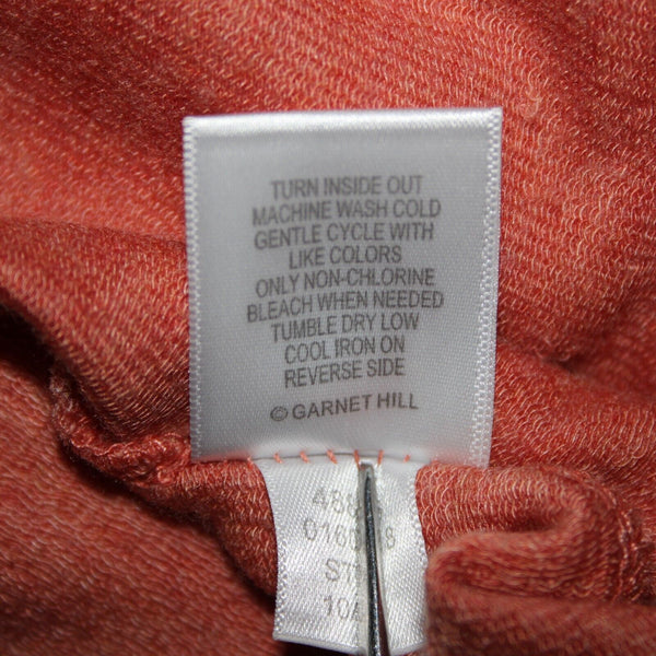 Garnet Hill Sz S Orange Pink Side Tie Detail Tencel Lyocel Spandex T Shirt Dress