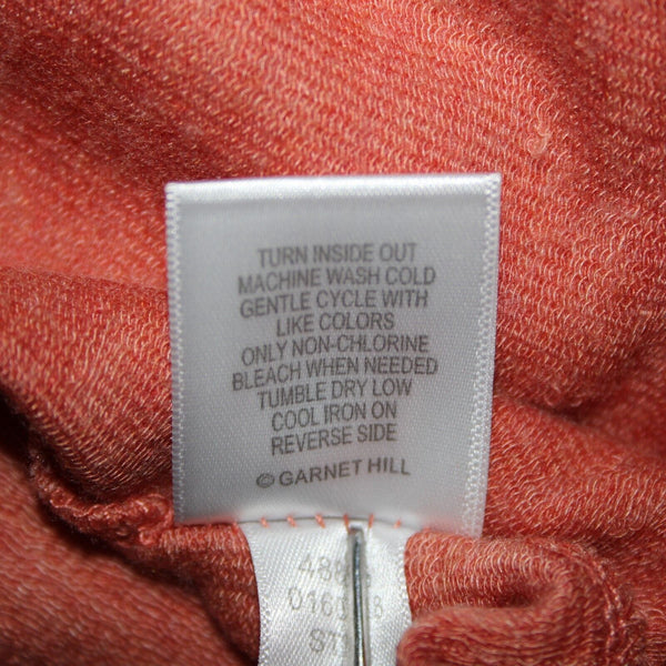 Garnet Hill Sz S Orange Pink Side Tie Detail Tencel Lyocel Spandex T Shirt Dress