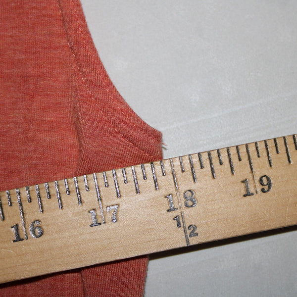 Garnet Hill Sz S Orange Pink Side Tie Detail Tencel Lyocel Spandex T Shirt Dress
