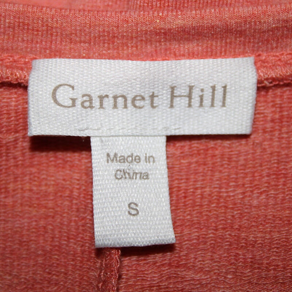 Garnet Hill Sz S Orange Pink Side Tie Detail Tencel Lyocel Spandex T Shirt Dress