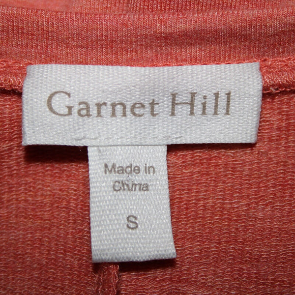 Garnet Hill Sz S Orange Pink Side Tie Detail Tencel Lyocel Spandex T Shirt Dress
