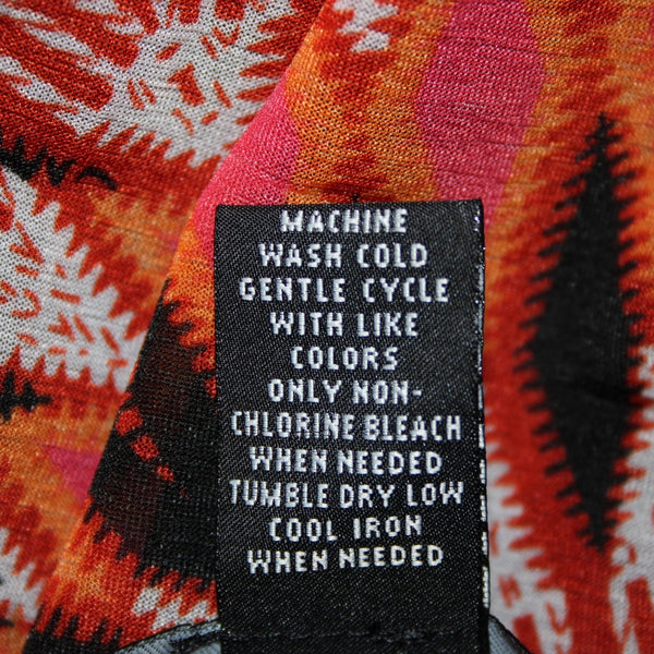 INC Dress NEW $90 Tribal Starbrst Sz M Black Red Multi Lined Rayon Poly Dress