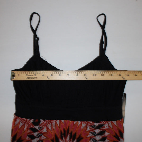 INC Dress NEW $90 Tribal Starbrst Sz M Black Red Multi Lined Rayon Poly Dress