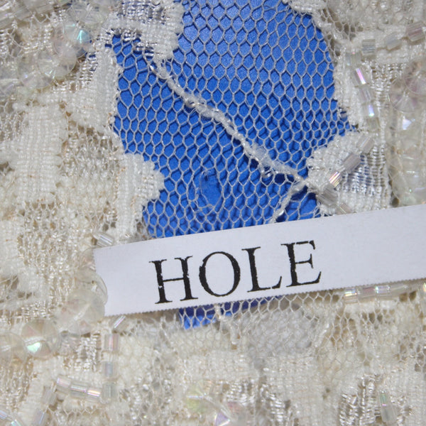 Scala Dress Sz L Beige Lined Lace Overlay 100% Rayon Polyester AS IS Dress