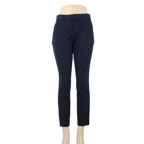 Banana Republic NEW Sloan Sz 2r x 27.5 Navy Blue High Rise Ankle Cotton Pant