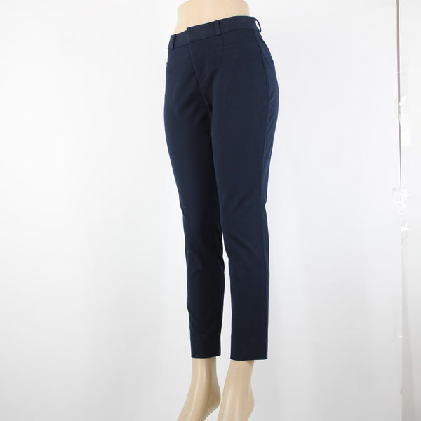 Banana Republic NEW Sloan Sz 2r x 27.5 Navy Blue High Rise Ankle Cotton Pant