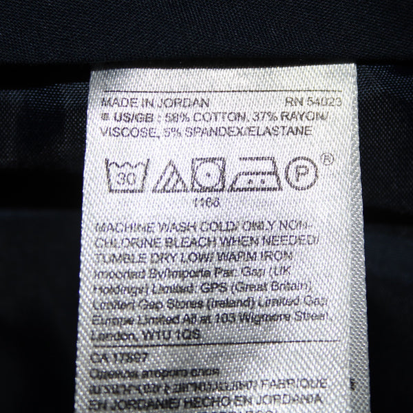 Banana Republic NEW Sloan Sz 2r x 27.5 Navy Blue High Rise Ankle Cotton Pant