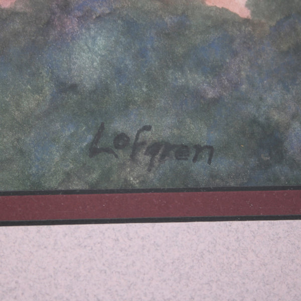 Lofgren Painting 16 x 13 x 1 Pink Multi Colored Watercolor Painting