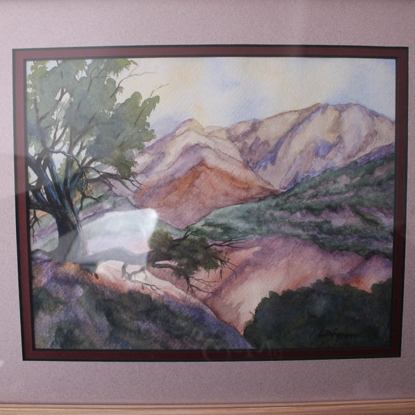Lofgren Painting 16 x 13 x 1 Pink Multi Colored Watercolor Painting