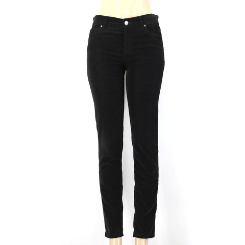 Peruvian Connection Sz 4 Black Velveteen 5 Pocket Slim Leg Cotton Poly Bld Pants