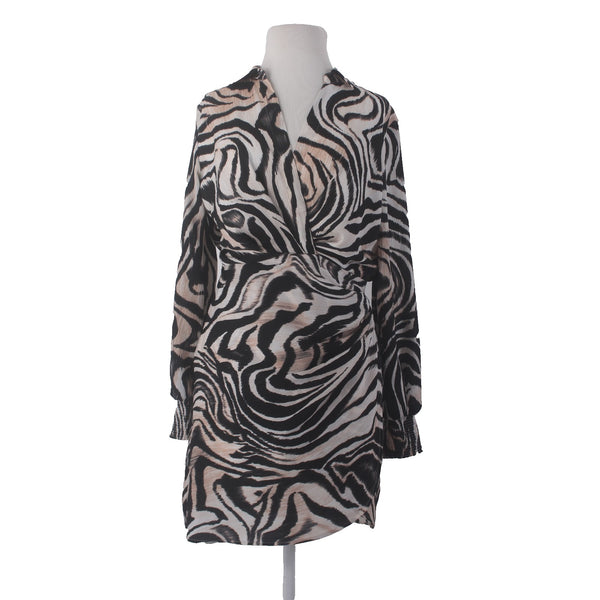 Anthropologie Dress NEW $148 Sz 6 Black Tan Multi Colored Animal Print Poly