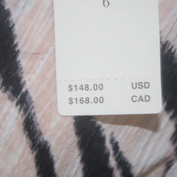 Anthropologie Dress NEW $148 Sz 6 Black Tan Multi Colored Animal Print Poly
