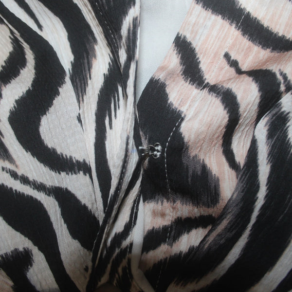 Anthropologie Dress NEW $148 Sz 6 Black Tan Multi Colored Animal Print Poly
