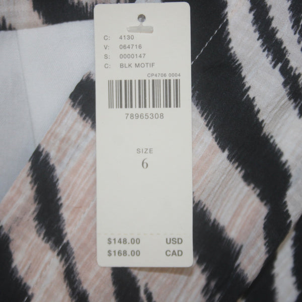 Anthropologie Dress NEW $148 Sz 6 Black Tan Multi Colored Animal Print Poly