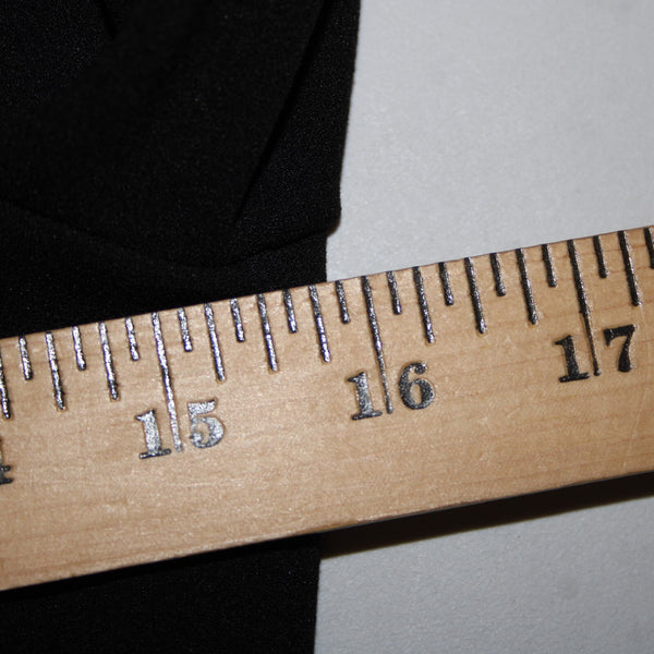 Calvin Klein Sz 6? Black Ruffle Bell Sleeve Zipper Lined Polyester Spandex Dress