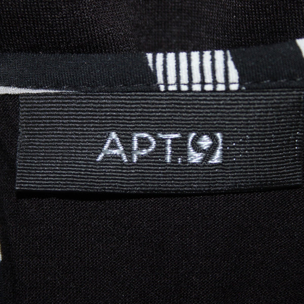 Apt 9 Top NEW $30 Sz S Black White Round Neck Sleeveless 100% Rayon Top
